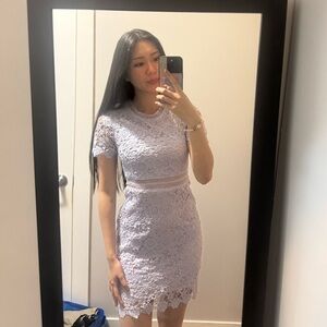 Elegant Lavender Lace Dress